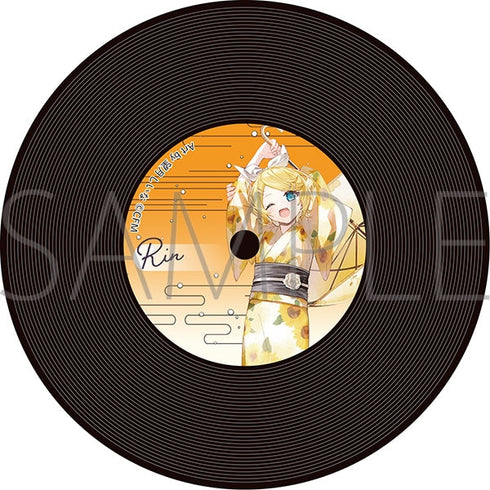 『初音ミクシリーズ』レコード風コースター/鏡音リン